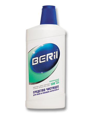 Средство чистящее для ванн и раковин акриловых "BERIL", фл. 510г/500мл